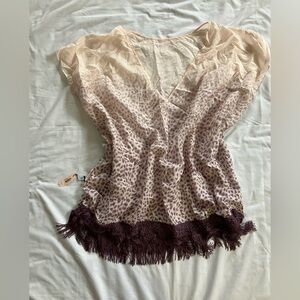 Victoria's Secret Purple and Cream Scarf